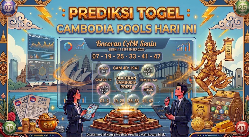 Prediksi Togel Cambodia Pools Hari Ini 14 September 2026 – Bocoran CAM Senin